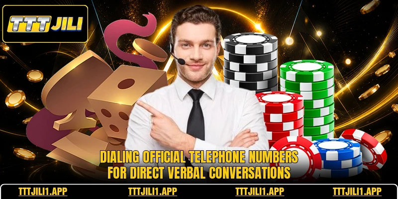 Dialing official telephone numbers for direct verbal conversations