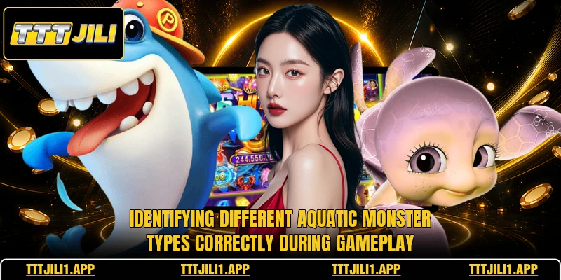 Identifying different aquatic monster types correctly during gameplay