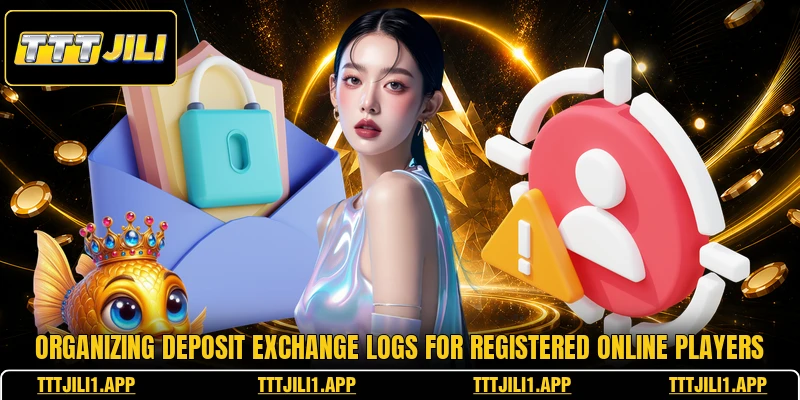 Organizing deposit exchange logs for registered online players