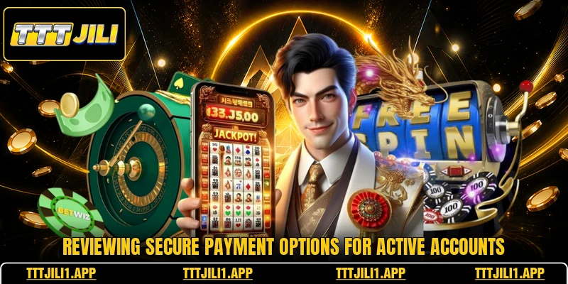 Reviewing secure payment options for active accounts